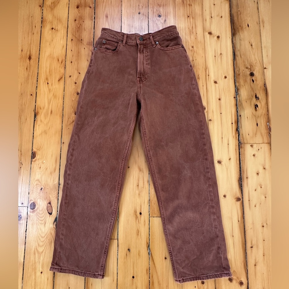 Everlane Way High Jean - Rust, size 25
